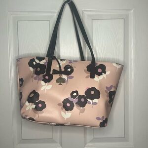 Kate Spade Black and Pink Floral Tote